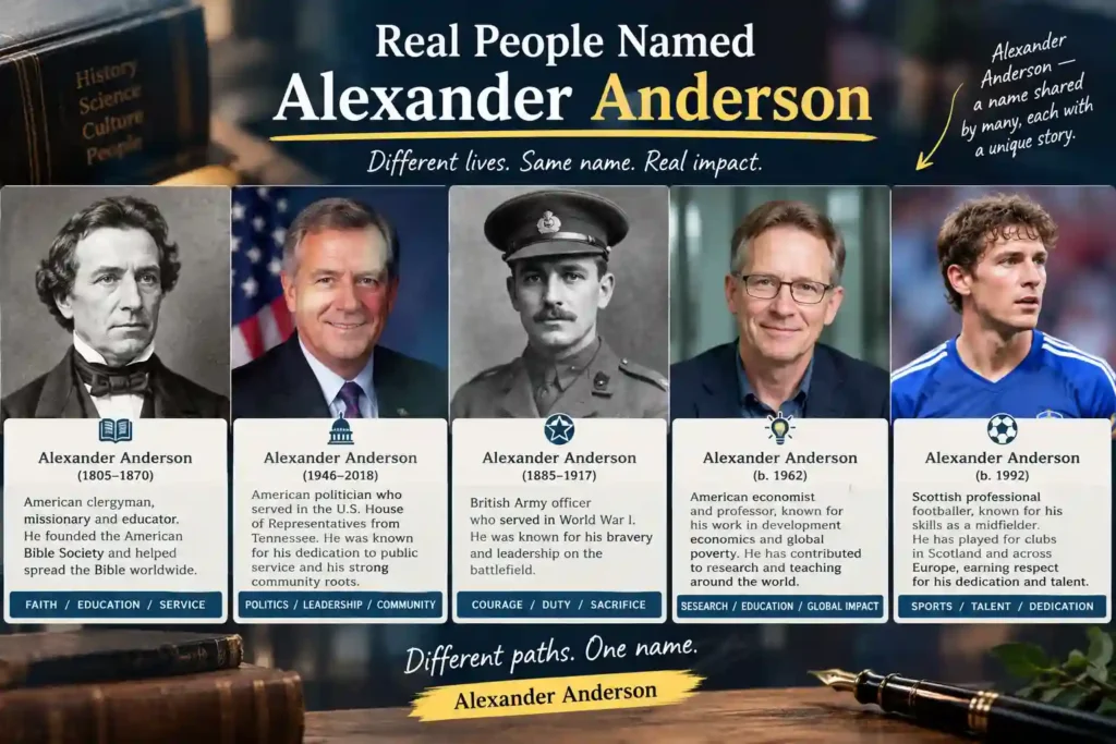 Real People Named Alexander Anderson