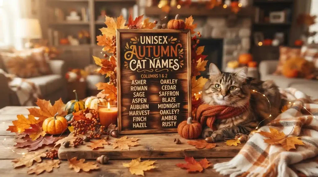 Unisex Autumn Cat Names
