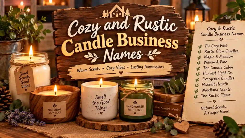 Cozy and Rustic Candle Business Names