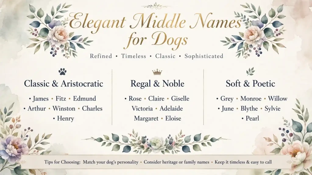 Elegant Middle Names for Dogs