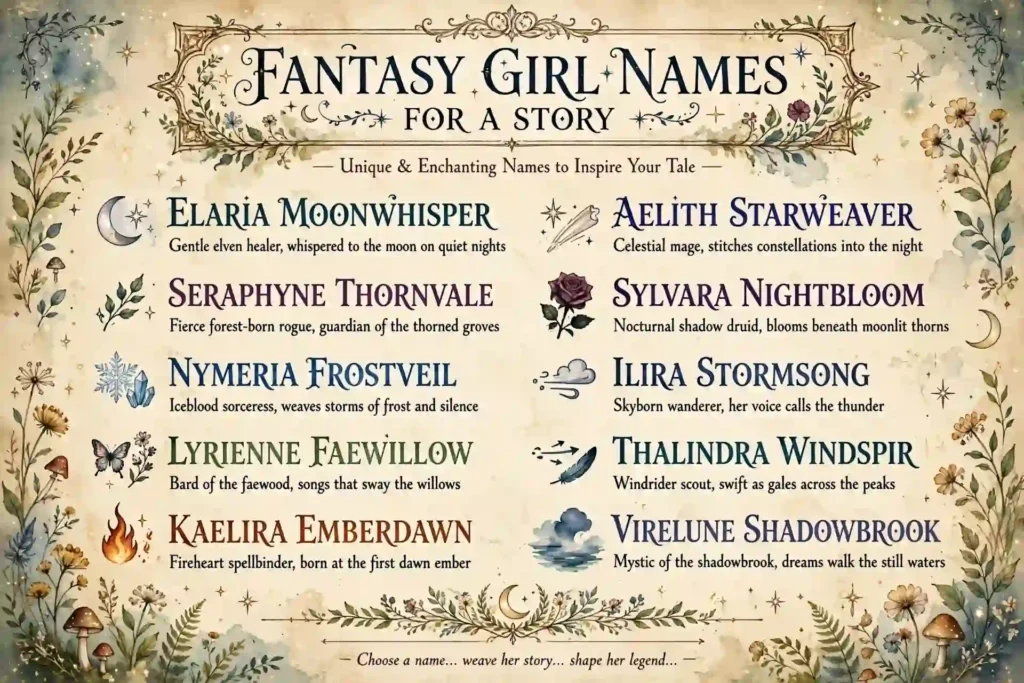 Fantasy Girl Names for a Story