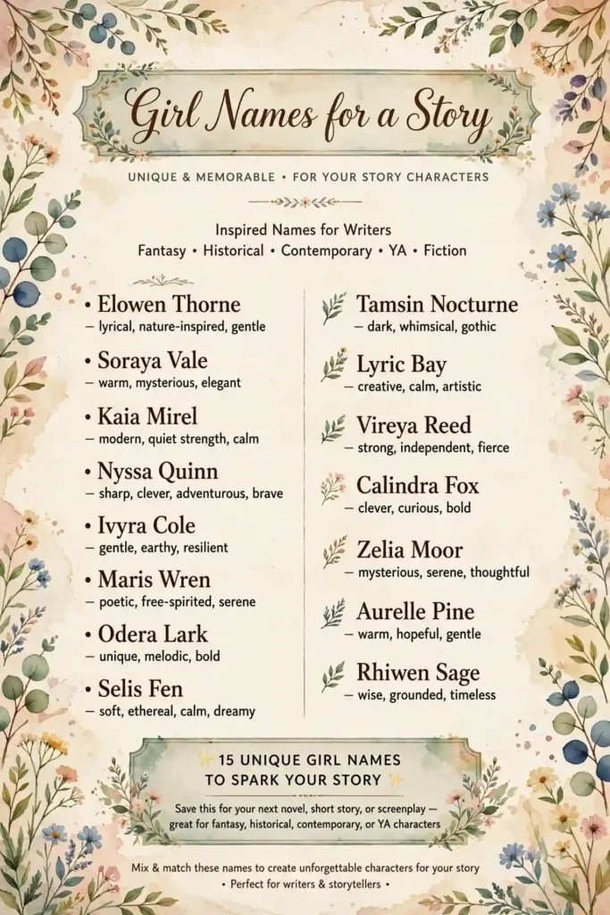 Girl Names for a Story