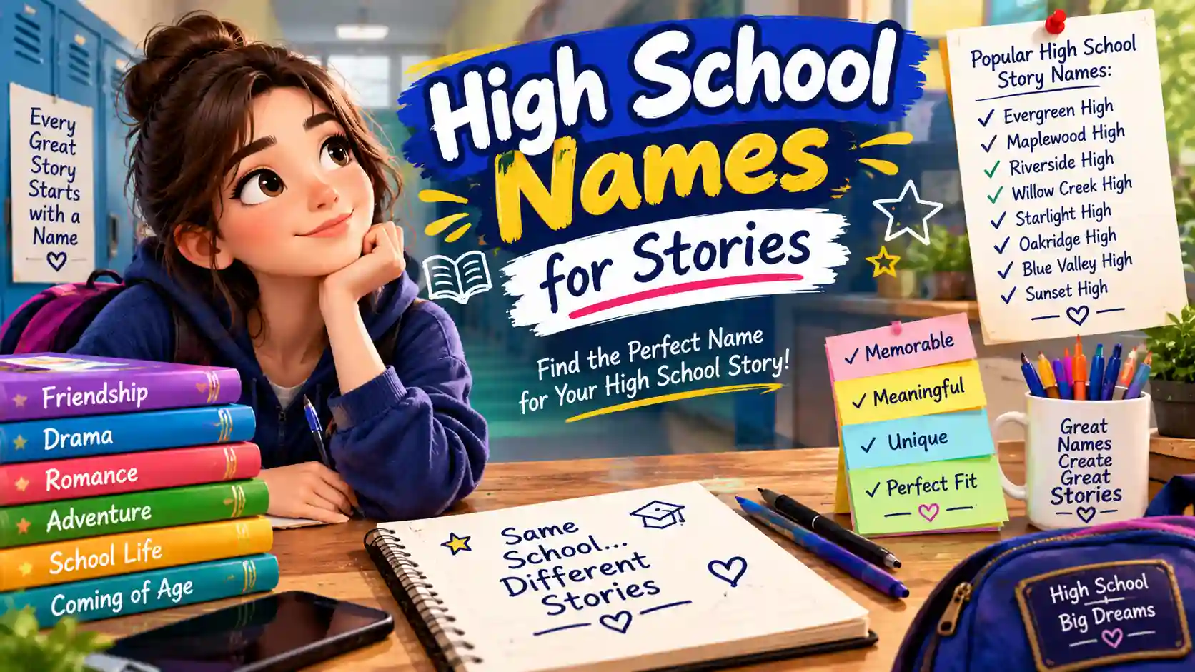 High School Names for Stories