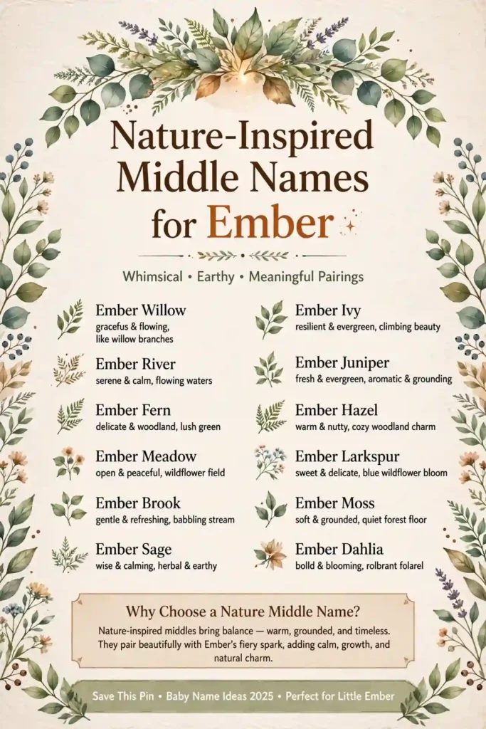 Nature-Inspired Middle Names for Ember